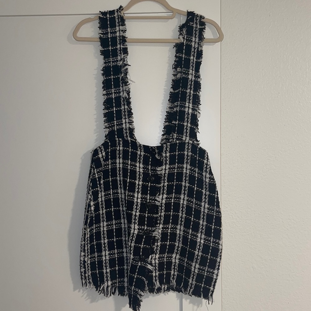Tweed overall dress